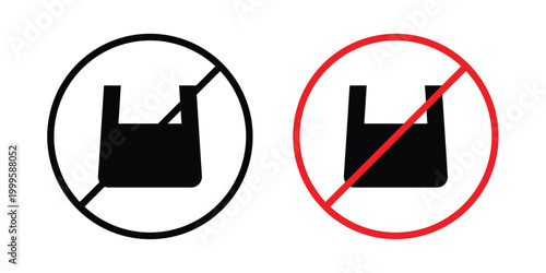 No plastic sign outlined. Flat fill icons