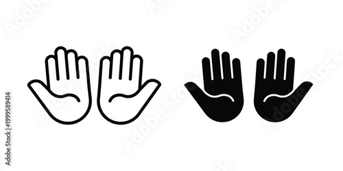 Pray icon outlined. Flat fill icons