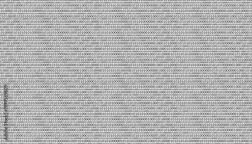 Dense binary code background, digital information texture, futuristic technology vector