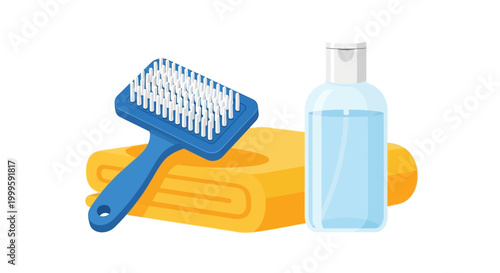 Pet Grooming Supplies A Towel, Brush, and Cleaning Solution for Your Furry Friend