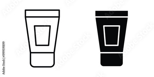 Tube Icon outlined. Flat fill icons