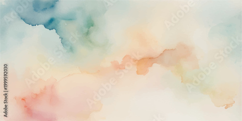 Soft and dreamy watercolour textures, perfect for conveying serenity and calm. Blending delicate shades of pastel hues, the artwork evokes a feeling of gentle peace and tranquil atmosphere.