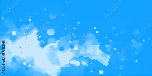 A deep blue sea background featuring a pattern of liquid water drops and air bubbles underwater with a light wave texture and nature design