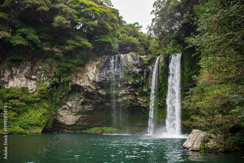 Chutes Cheonjiyeon, Seogwipo, Jeju, Corée du sud, Asie