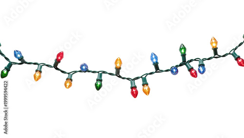 Foto Colorful Miniature Bulb String Lights Decoration Festive Garland