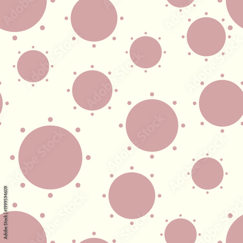 Seamless geometric and biological pattern. Spore. Circle. Vector