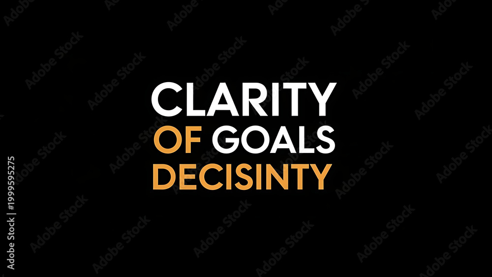 Fototapeta premium Black background, with clarity and, decisiveness text isolated, on a transparent background