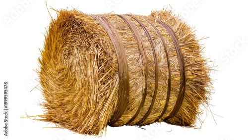 Φωτογραφία Large rectangular Hay Bale bound with brown twine