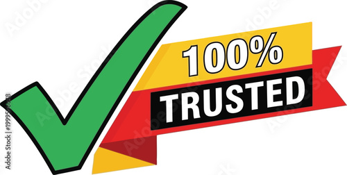 100 Percent Trusted Certified Seal – Reliable Authentic Genuine Quality Assurance Badge for Secure Branding