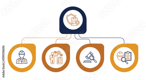 Business icons, workflow diagram, process flow, infographic elements, vector set