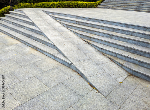 Canvastavla A ramp integrated into the steps of a staircase