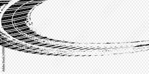 Tire tracks background for rally, drift, motocross, off-road and other auto and motorsport.