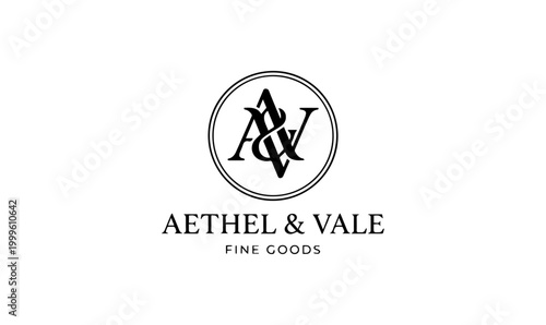Luxury AV Monogram Logo Design for Premium Fashion, Jewelry, and Fine Goods Brands
