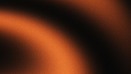 Abstract grainy gradient background with soft terracotta orange light leak and dark cinematic noise texture