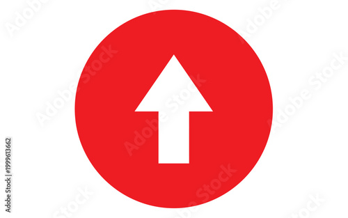 Red Circle Arrow Up Sign For Directional Guidance And Warning Symbols Free Download Red Circle Arrow Up Sign For Directional Guidance And Warning Symbols - GFXLoad