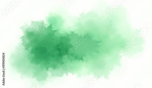 An abstract watercolor painting showcasing a gentle blend of verdant hues, evoking tranquility and artistic expression.