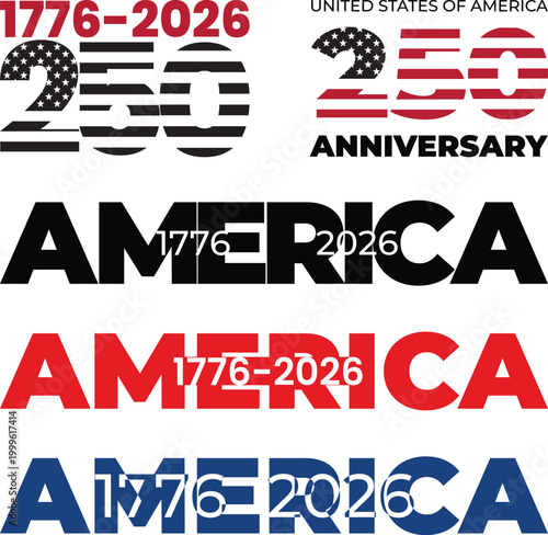 USA 250th Anniversary 1776-2026 America Semicentennial Celebration