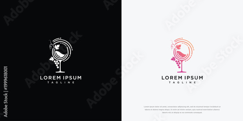 Abstract Woman Silhouette Logo Design