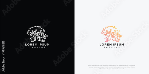 Abstract Tree house Logo Design