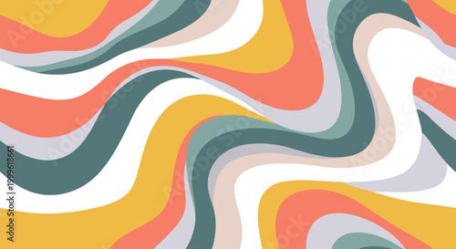 Abstract fluid art waves, seamless pattern, repeating pattern, surface design, textile print, soft color palette, modern illustration, no shadows, flat