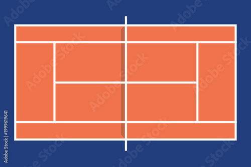 tennis court ground vector illustration