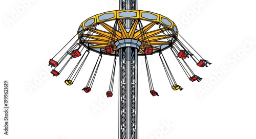 Amusement Park Swing Ride Structure.