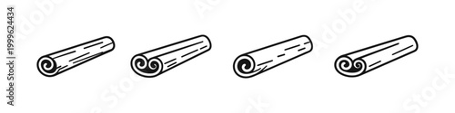 Cinnamon Sticks Line Art