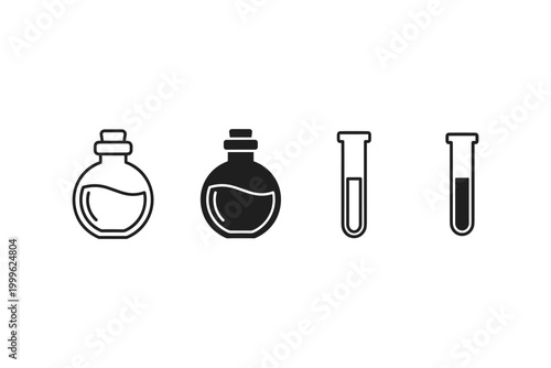 Chemistry Lab Equipment Icons