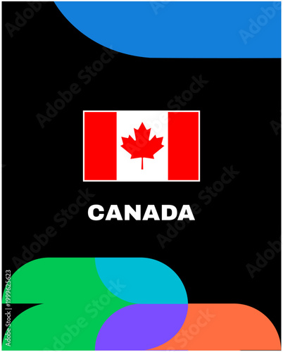 Foto Canada Flag United States Football Final 2026 Emblem American Countries Teams De