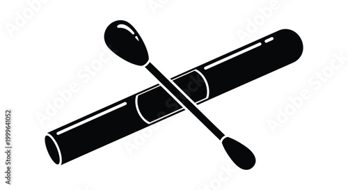 crossed kayak paddle and boat silhouette high quality professional detailed modern elegant stylish clean crisp vibrant colorful digital creative innovative contemporary