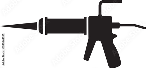 silicone gun. balck icon silhouette