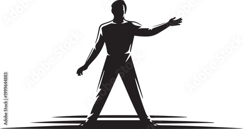 actor on stage, balck icon silhouette