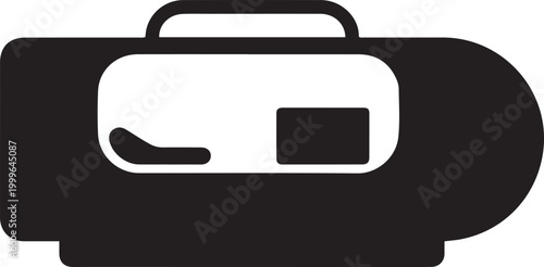 hyperbaric chamber, balck icon silhouette