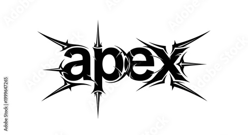 Apex wordmark with sharp spiky and aggressive design elements.