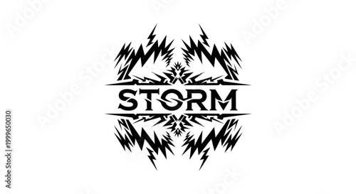 Tableau sur toile Storm Logo Design Symbol.