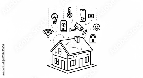 Smart Home Automation System - Connected Devices and Security Features.