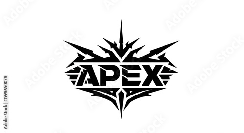 Foto Apex logo with sharp spiky design elements and bold typography.