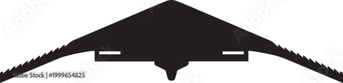 B2 Stealth silhouette, balck icon silhouette vector