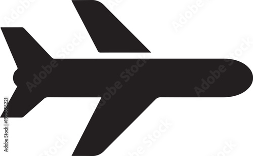 Airport symbol, balck icon silhouette vector