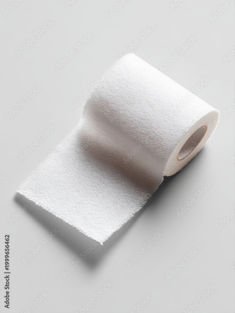 Fototapeta premium Blank bandage patch mockup peeling motion, medical branding