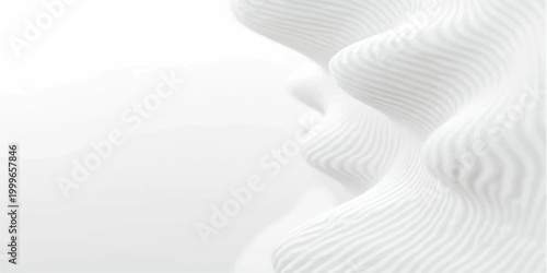 Soft white winter fabric abstract design  with snow texture, clean cotton textile and macro closeup details