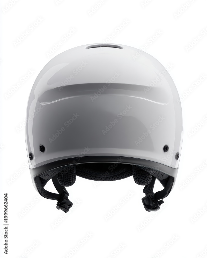 Fototapeta premium Blank helmet worn mockup, back view sporty outdoor gear, high realism lighting