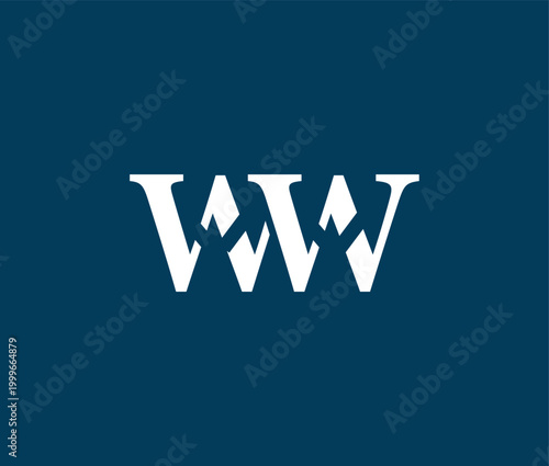 White WWW letters on blue background internet web symbol