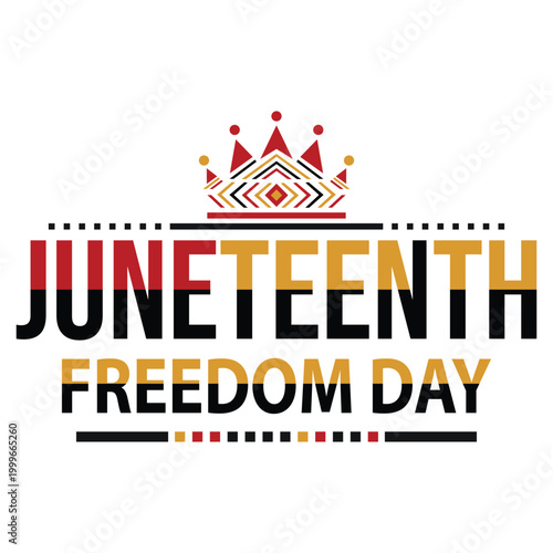 Juneteenth Freedom Day Celebration Emblem.