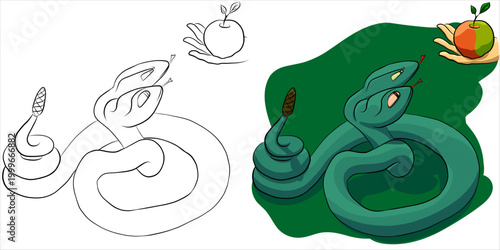 The tempting snake is himself tempted