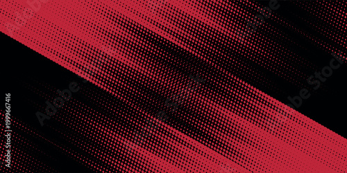 abstract speed lines style red color halftone banner design template. vector illustration