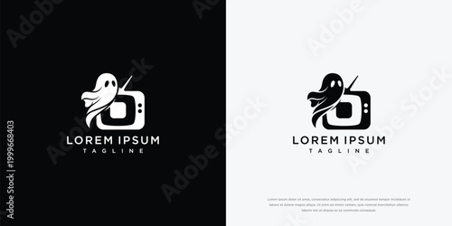 Ghost Watching TV Logo Design