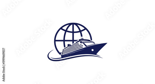 Cruise ship sailing around the world.