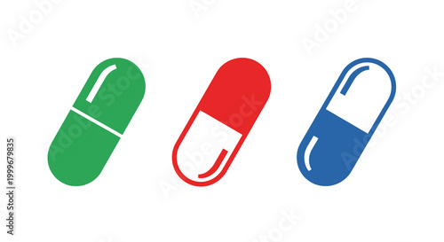Colorful capsule pills in silhouette high quality professional