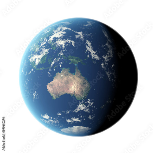 Australia from Space Earth PNG Isolated